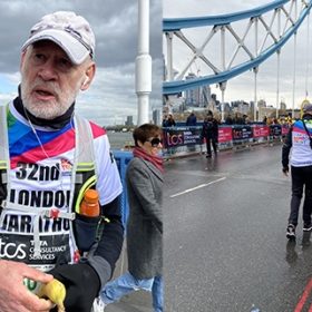 Final London Marathon finisher Fred wins hearts and raises money for Rainbow Trust thumbnail