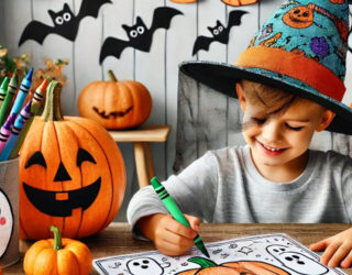 Halloween crafts and activities for children at home image