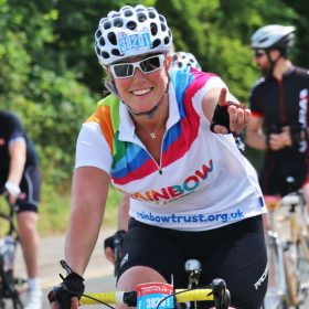 Supporters get on their bikes to raise money for Rainbow trust thumbnail